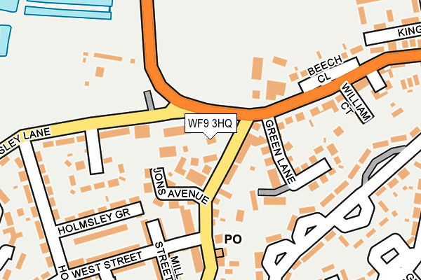 WF9 3HQ map - OS OpenMap – Local (Ordnance Survey)