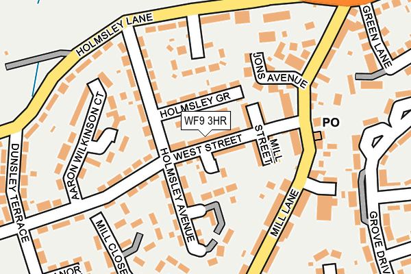 WF9 3HR map - OS OpenMap – Local (Ordnance Survey)