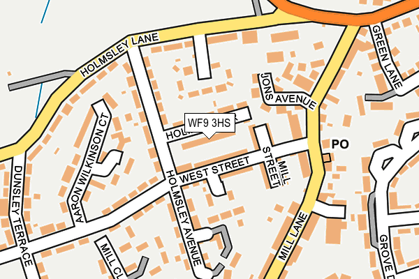 WF9 3HS map - OS OpenMap – Local (Ordnance Survey)