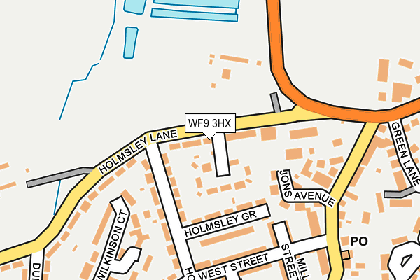 WF9 3HX map - OS OpenMap – Local (Ordnance Survey)