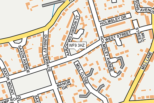 WF9 3HZ map - OS OpenMap – Local (Ordnance Survey)