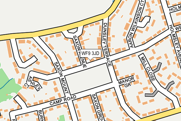 WF9 3JD map - OS OpenMap – Local (Ordnance Survey)
