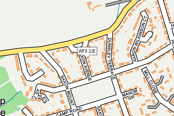 WF9 3JE map - OS OpenMap – Local (Ordnance Survey)
