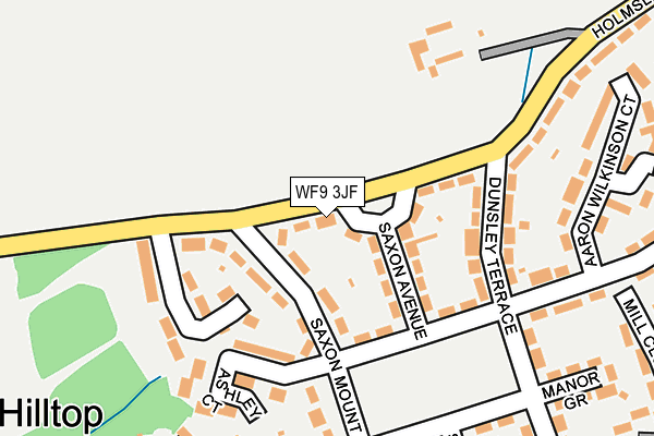 WF9 3JF map - OS OpenMap – Local (Ordnance Survey)