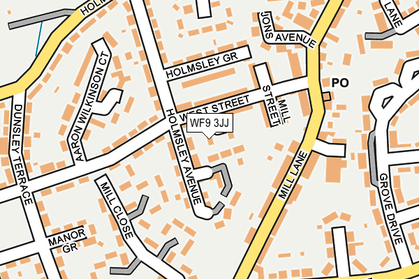 WF9 3JJ map - OS OpenMap – Local (Ordnance Survey)