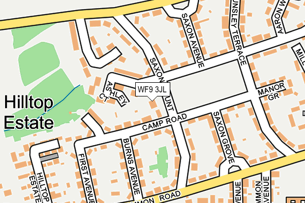 WF9 3JL map - OS OpenMap – Local (Ordnance Survey)