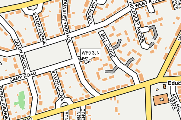 WF9 3JN map - OS OpenMap – Local (Ordnance Survey)