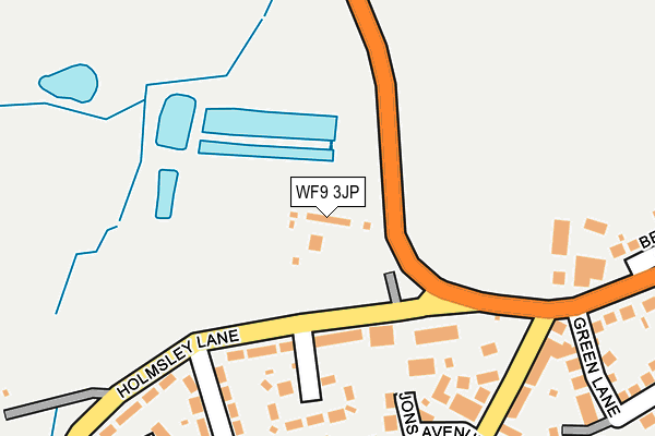 WF9 3JP map - OS OpenMap – Local (Ordnance Survey)