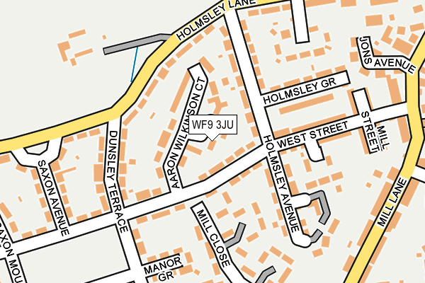 WF9 3JU map - OS OpenMap – Local (Ordnance Survey)