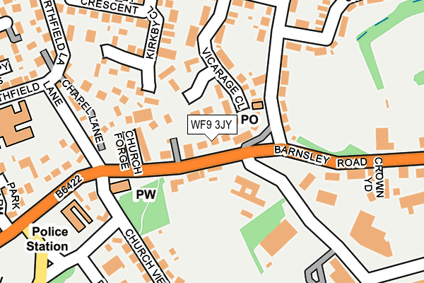 WF9 3JY map - OS OpenMap – Local (Ordnance Survey)