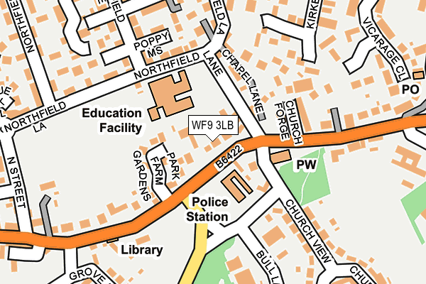 WF9 3LB map - OS OpenMap – Local (Ordnance Survey)