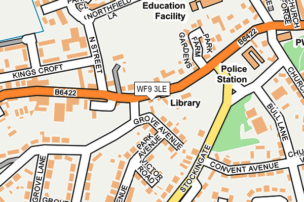 WF9 3LE map - OS OpenMap – Local (Ordnance Survey)