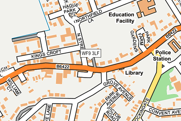WF9 3LF map - OS OpenMap – Local (Ordnance Survey)