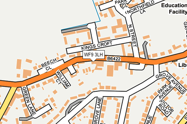 WF9 3LH map - OS OpenMap – Local (Ordnance Survey)