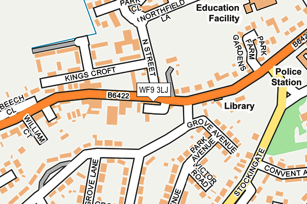 WF9 3LJ map - OS OpenMap – Local (Ordnance Survey)