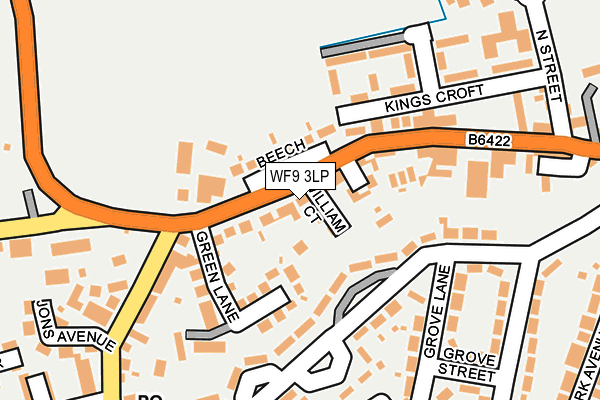 WF9 3LP map - OS OpenMap – Local (Ordnance Survey)