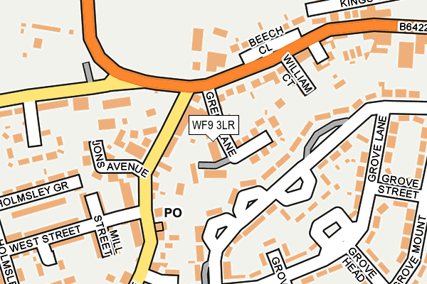 WF9 3LR map - OS OpenMap – Local (Ordnance Survey)