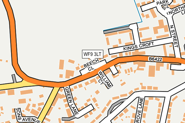 WF9 3LT map - OS OpenMap – Local (Ordnance Survey)