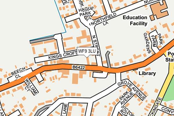 WF9 3LU map - OS OpenMap – Local (Ordnance Survey)