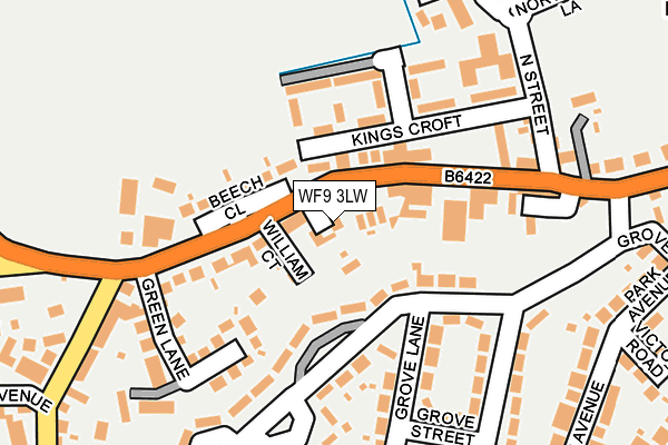 WF9 3LW map - OS OpenMap – Local (Ordnance Survey)