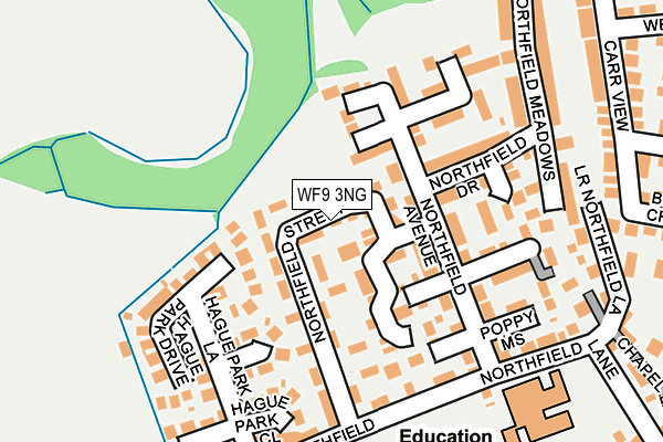 WF9 3NG map - OS OpenMap – Local (Ordnance Survey)