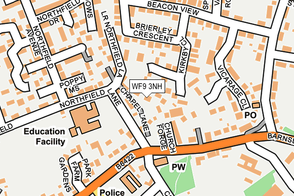 WF9 3NH map - OS OpenMap – Local (Ordnance Survey)