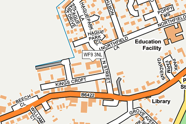 WF9 3NL map - OS OpenMap – Local (Ordnance Survey)