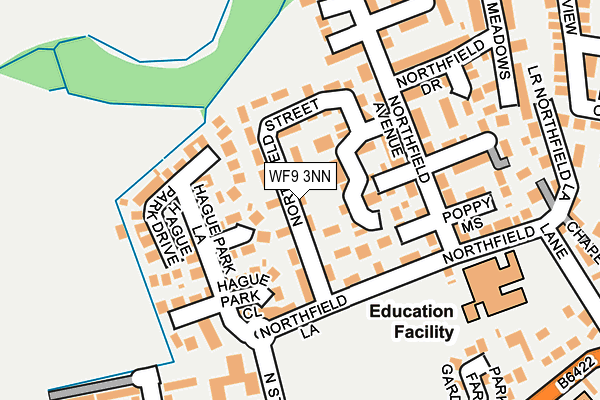 WF9 3NN map - OS OpenMap – Local (Ordnance Survey)