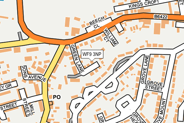 WF9 3NP map - OS OpenMap – Local (Ordnance Survey)