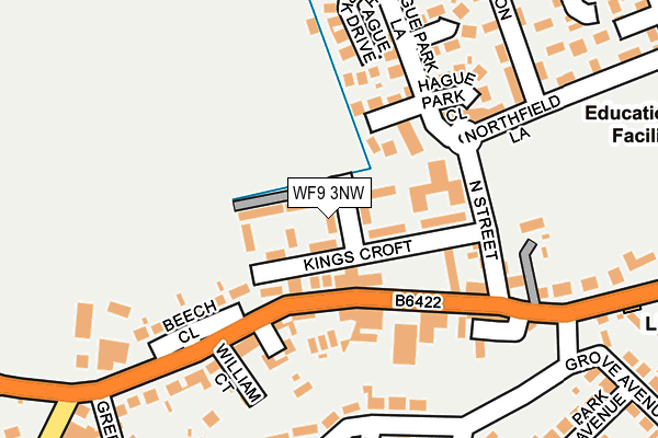 WF9 3NW map - OS OpenMap – Local (Ordnance Survey)