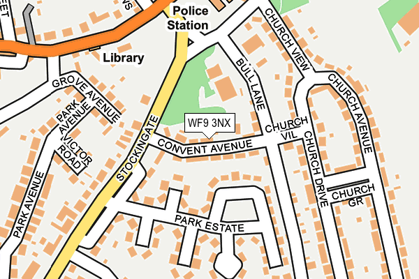 WF9 3NX map - OS OpenMap – Local (Ordnance Survey)