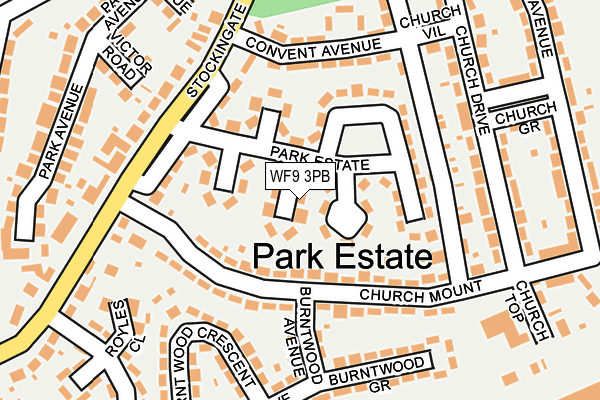 WF9 3PB map - OS OpenMap – Local (Ordnance Survey)