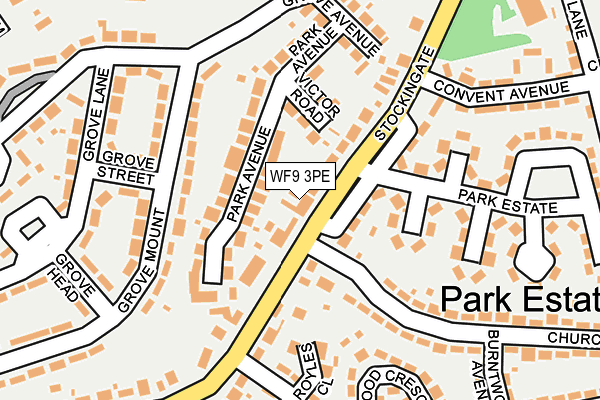 WF9 3PE map - OS OpenMap – Local (Ordnance Survey)