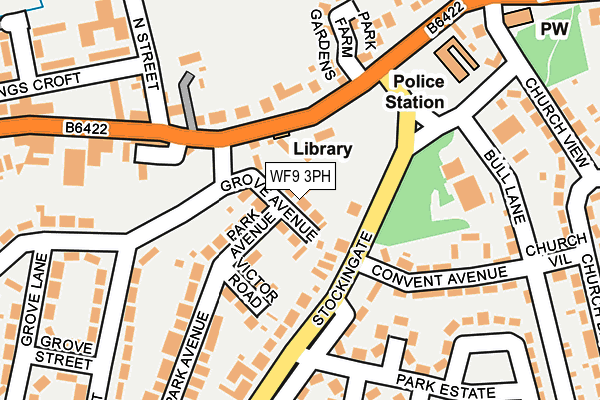 WF9 3PH map - OS OpenMap – Local (Ordnance Survey)