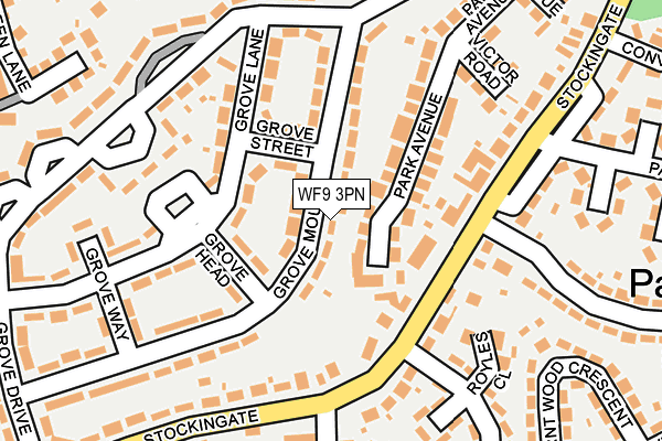 WF9 3PN map - OS OpenMap – Local (Ordnance Survey)