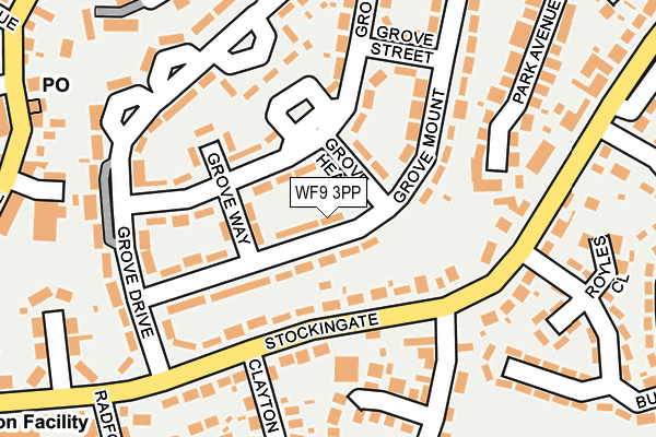 WF9 3PP map - OS OpenMap – Local (Ordnance Survey)