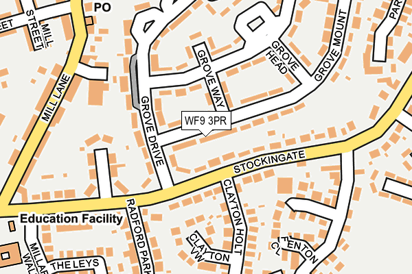 WF9 3PR map - OS OpenMap – Local (Ordnance Survey)