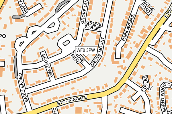 WF9 3PW map - OS OpenMap – Local (Ordnance Survey)