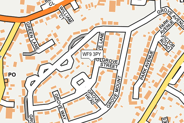 WF9 3PY map - OS OpenMap – Local (Ordnance Survey)