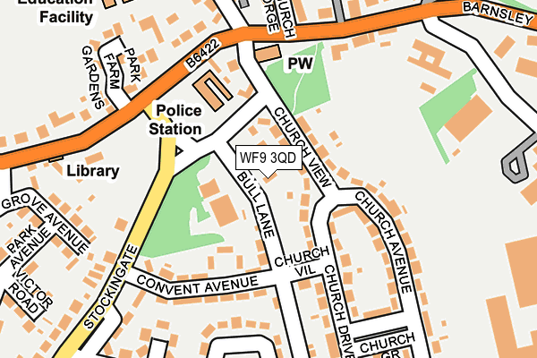 WF9 3QD map - OS OpenMap – Local (Ordnance Survey)