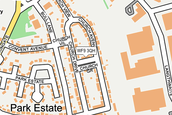 WF9 3QH map - OS OpenMap – Local (Ordnance Survey)