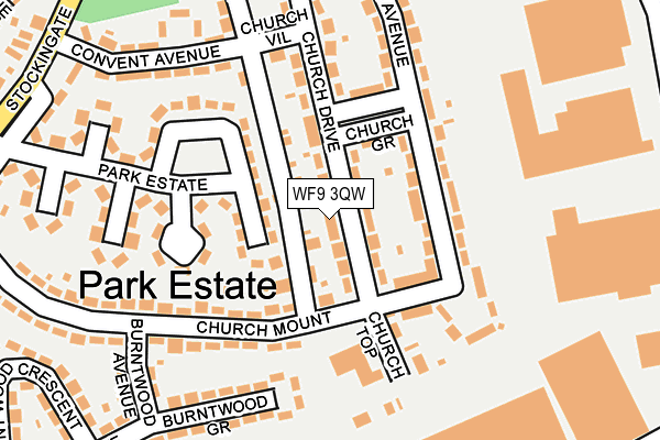 WF9 3QW map - OS OpenMap – Local (Ordnance Survey)