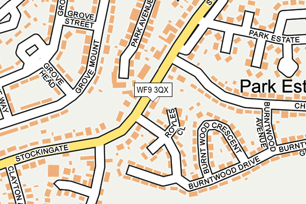 WF9 3QX map - OS OpenMap – Local (Ordnance Survey)