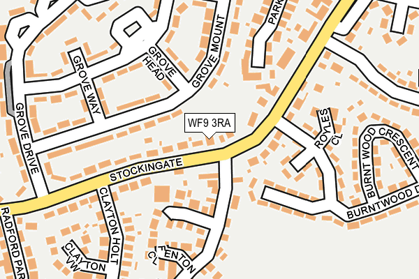 WF9 3RA map - OS OpenMap – Local (Ordnance Survey)