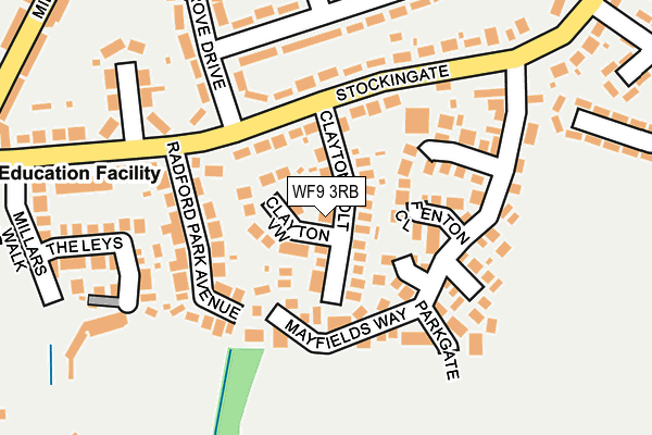 WF9 3RB map - OS OpenMap – Local (Ordnance Survey)
