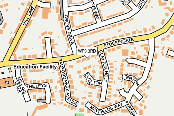 WF9 3RD map - OS OpenMap – Local (Ordnance Survey)