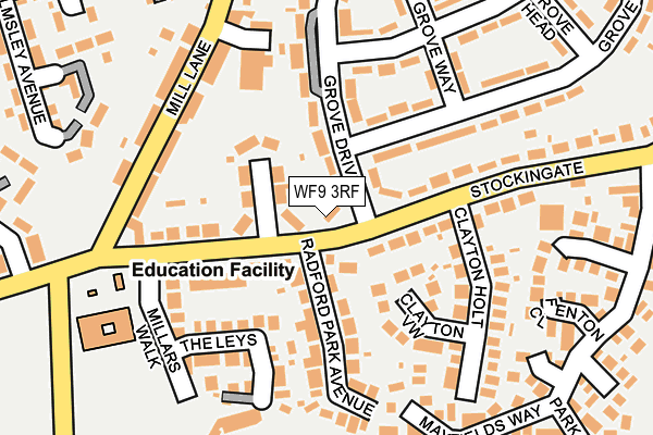 WF9 3RF map - OS OpenMap – Local (Ordnance Survey)