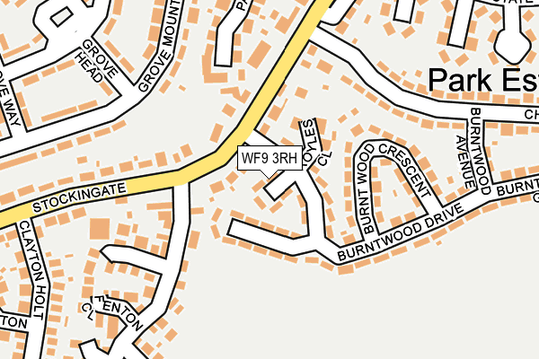 WF9 3RH map - OS OpenMap – Local (Ordnance Survey)
