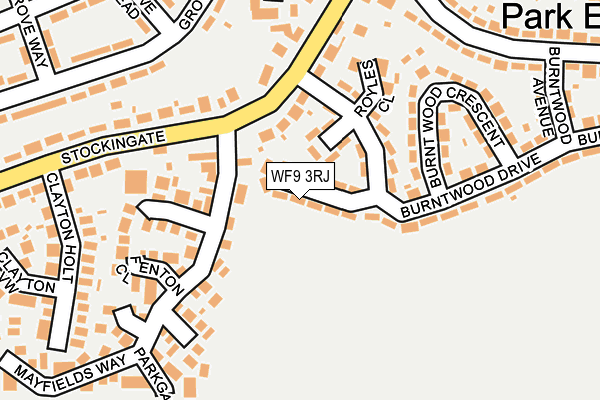 WF9 3RJ map - OS OpenMap – Local (Ordnance Survey)