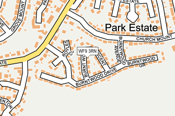 WF9 3RN map - OS OpenMap – Local (Ordnance Survey)